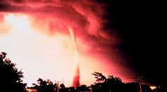 A tornado strikes the city of Enid, Oklahoma, 05 J