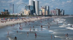 Americans Celebrate Memorial Day Weekend At Myrtle Beach As South Carolina Opens Amusement Parks