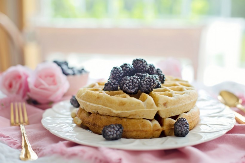 Waffles and Berries Morning Breakfast