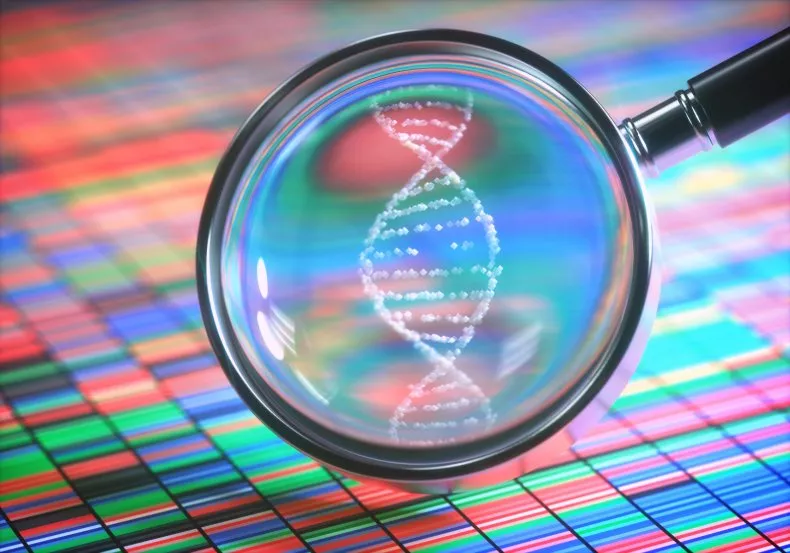 Stock image of DNA analysis.