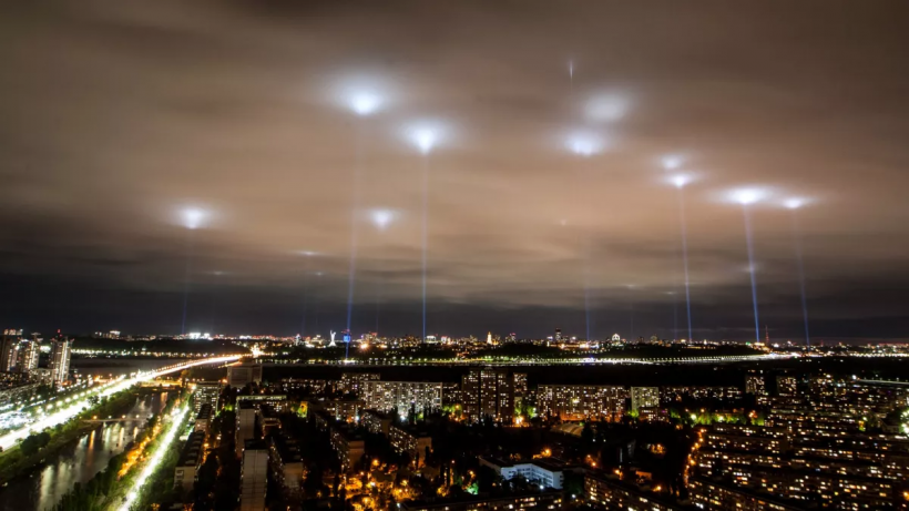 The night sky over Kyiv, Ukraine, in 2020.