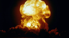 Stock image showing a U.S. Navy nuclear test at Bikini Atoll, Marshall Islands. The NUKEMAP simulator shows what would happen if a nuclear bomb detonated near you.