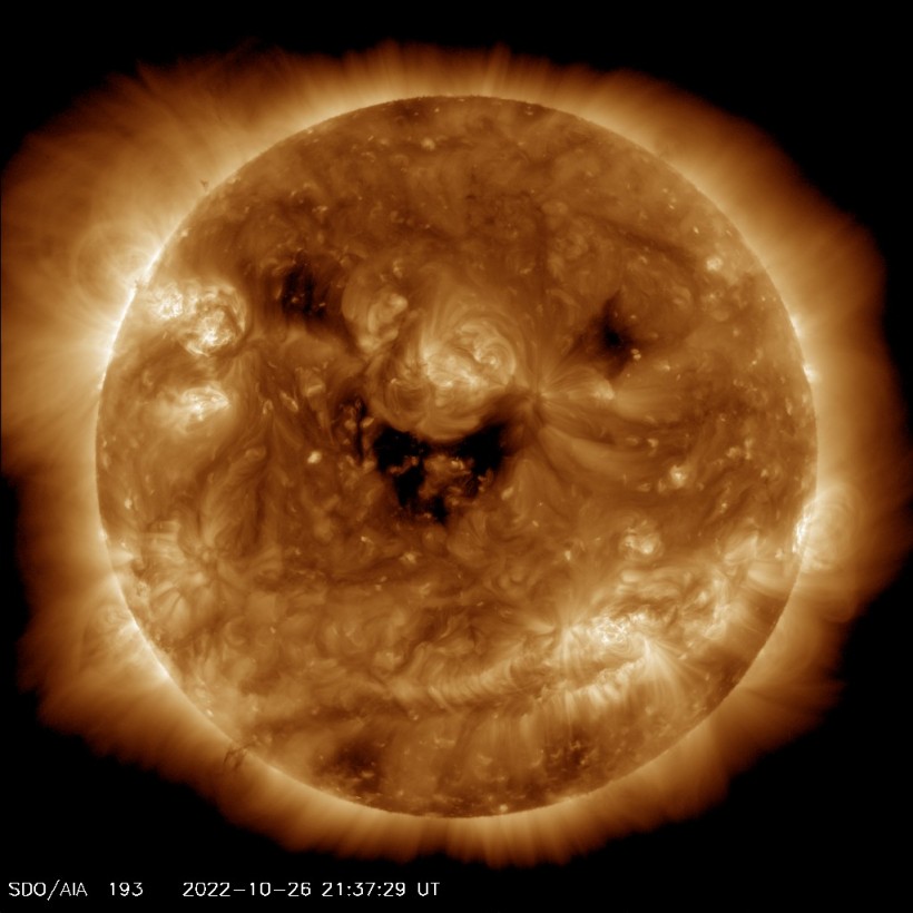  NASA's Smiling Sun Photo Looks Like a Giant Space Jack-O'-Lantern, Leaving Some People Terrified