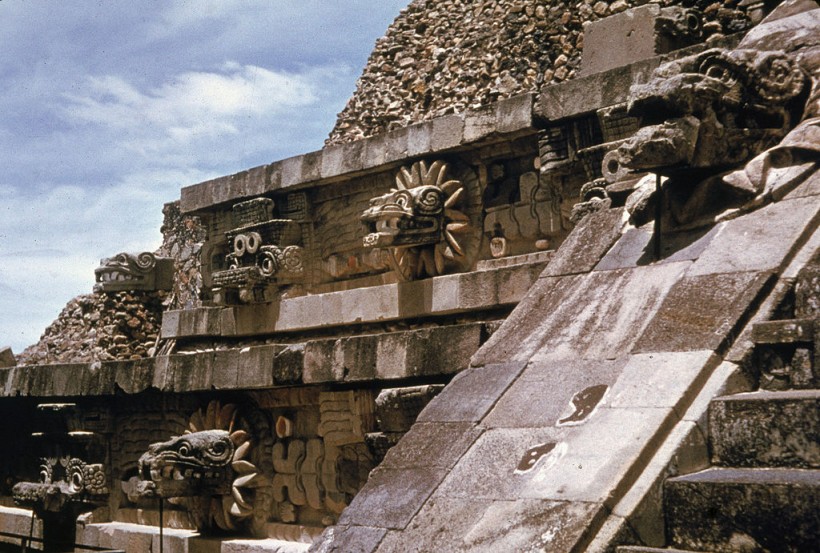 Figures On Quetzalcoatl Temple