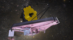 Artist’s conception of the Webb Telescope in space. 