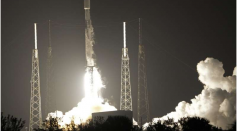 A SpaceX Falcon 9 rocket, with a payload including two lunar rovers from Japan and the United Arab Emirates, lifts off from Launch Complex 40 at the Cape Canaveral Space Force Station in Cape Canaveral, Fla., Sunday, Dec. 11, 2022. 
