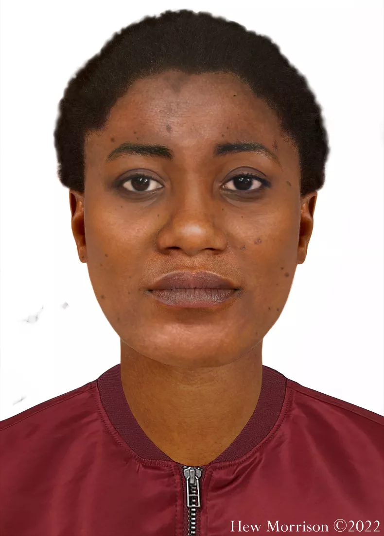 Facial reconstruction of the Wembley Point woman. Since the photo's release, witnesses have come forward with further information.