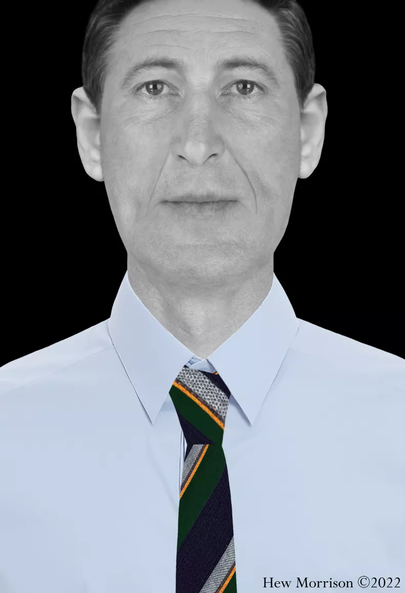 Facial reconstruction of the mysterious North Sea Gentleman. His identity has still not been found.