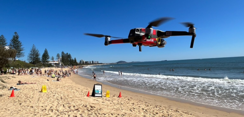 The government in Queensland, Australia, is testing whether drones can be used to detect sharks near beaches. 