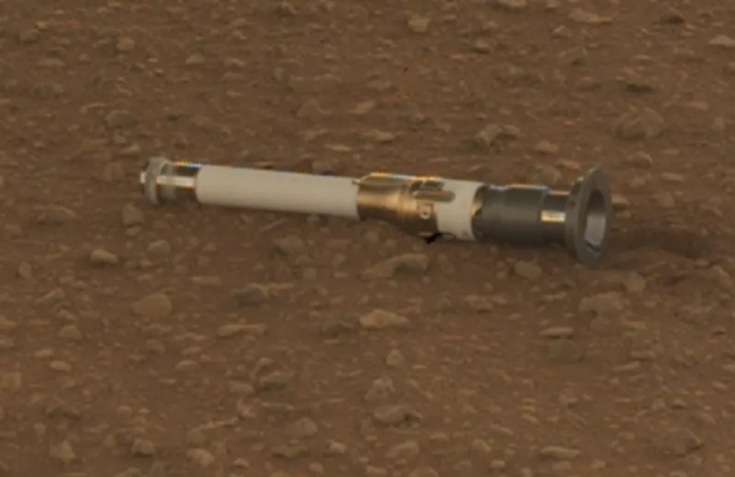 The Perseverance rover deposits its first cache of Mars material to return to Earth on Dec. 21, 2022. 
