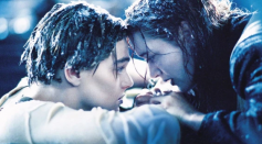 Leonardo DiCaprio and Kate Winslet in a scene from Titanic.