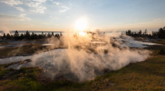 The West Thumb Geyser Basin in Yellowstone National Park. 