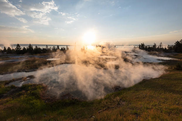 The West Thumb Geyser Basin in Yellowstone National Park. 