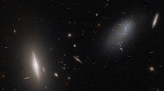  Hubble Space Telescope Focuses on Neighboring Galaxies on Its Newly Released Image