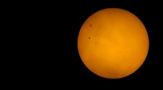 Massive Sunspot 4 Times the Earth's Size Visible to the Naked Eye