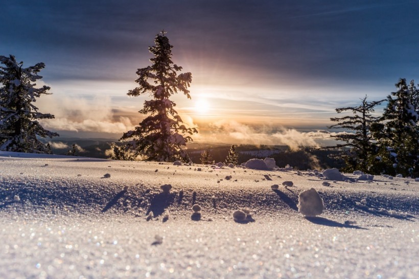  low angle photo of snow field