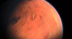NASA's Odyssey Orbiter Captures Striking Horizon Image of Mars, Providing Astronauts' Eye View from Orbit