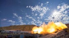 Booster Test for Space Launch System Rocket