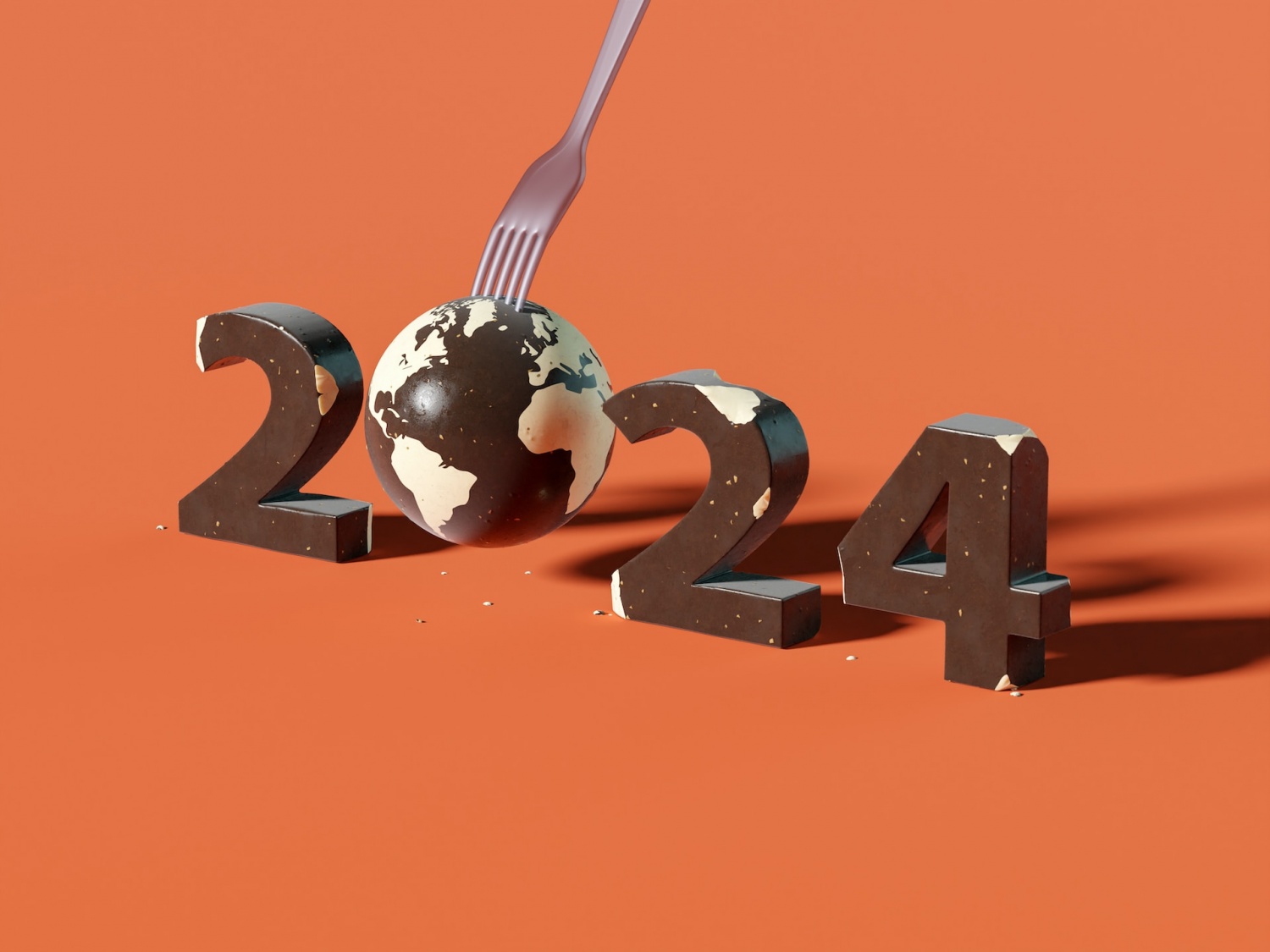 10 Business Sustainability Resolutions To Consider For 2024 Science Times   A Fork Sticking Out Of A Chocolate Covered Earth 