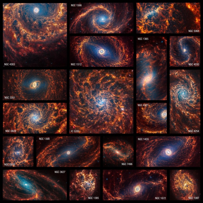 James Webb Space Telescope Unveils Breathtaking Images of 19 Milky Way-like Spiral Galaxies in Unprecedented Detail
