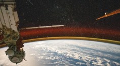 International Space Station Captures Mesmerizing Golden Airglow Above Earth's Horizon