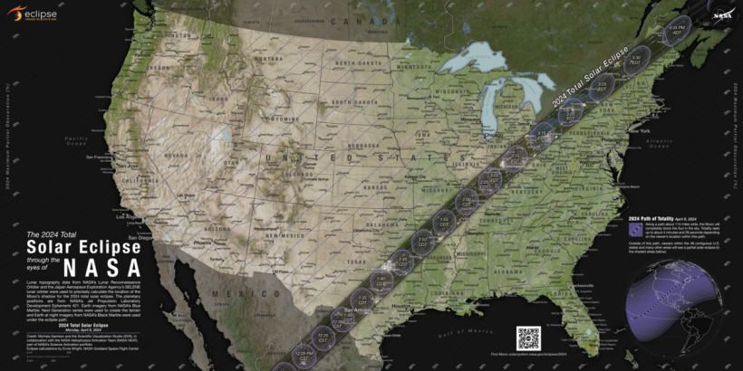 Total Solar Eclipse 2024: A Guide to the Path of Totality, its Mechanics, and Prime Viewing Locations