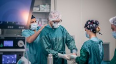 A Doctor Preparing For Surgery