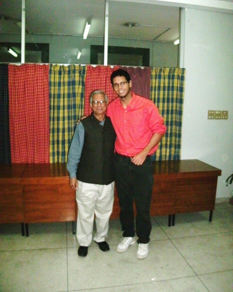 With 2006 Nobel Peace Laureate Bangladeshi Economist Muhammad Yunus