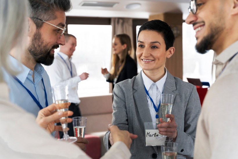 People taking part of business event