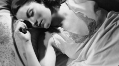 Portrait of woman in bed sleeping