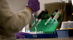 A scientist prepares samples for DNA analysis at Birmingham Women's Hospital on January 22, 2015 in Birmingham, England. 