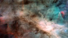 The Center Of The Omega Nebula A Hotbed Of Newly Born Stars Wrapped In Colorful Blankets