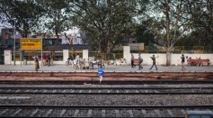 Railway labourers arrive with their donkeys at Nizamuddin Railway Station on February 07, 2012 in New Delhi, India. 