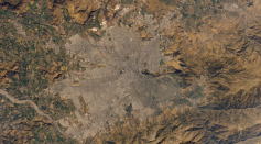 Astronaut Photo of Santiago, Chile taken from the International Space Station (ISS) during Expedition 4 on January 27, 2002.