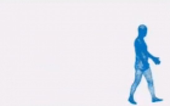 3D Mesh of a walking person generated from a video footage