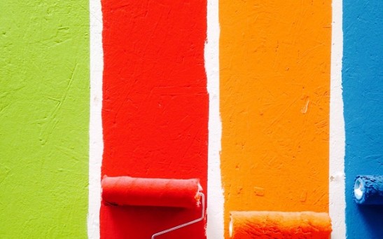 Different colors of wall paint