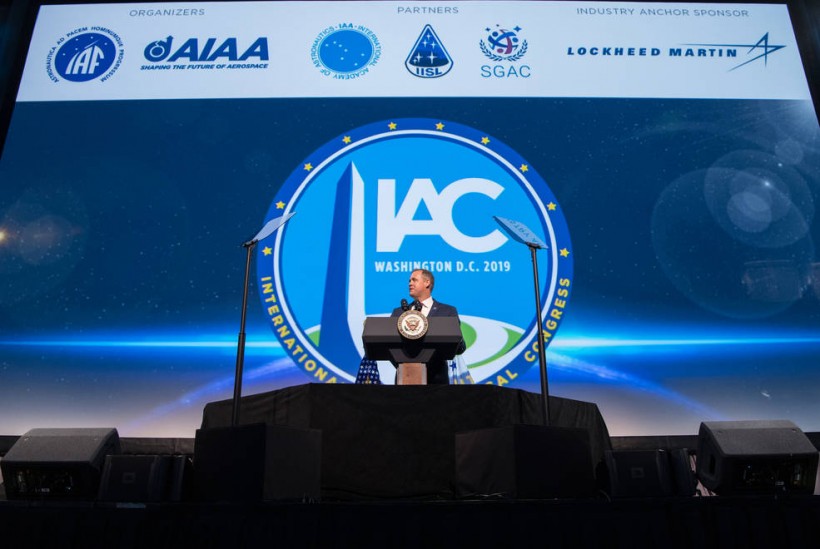 NASA Administrator Jim Bridenstine at the 70th International Astronautical Congress.