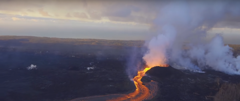 The Lava Flowing Out of Kilauea