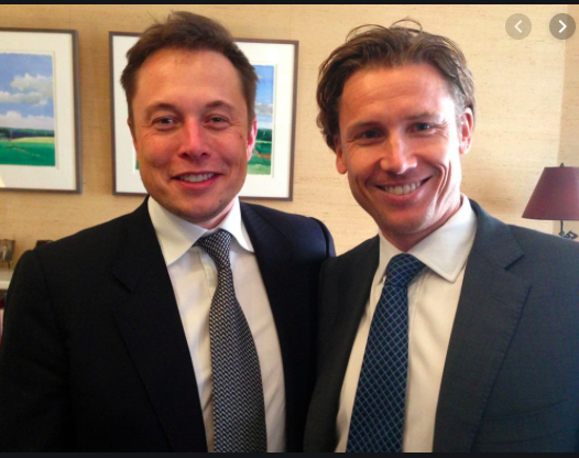 Photo: Christian Eidem and Elon Musk - during the filming in the Ambassador's office.