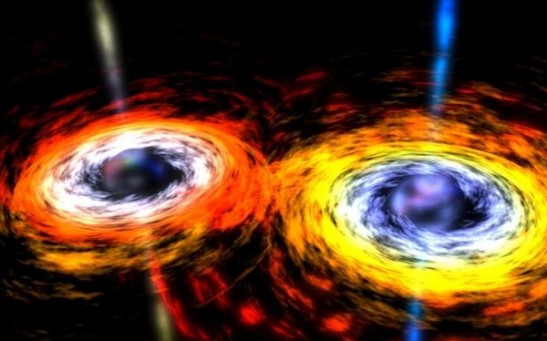 Collisions by massive black holes in the galaxies are giving off detectable x-ray and gravitational waves irradiating the cosmos 