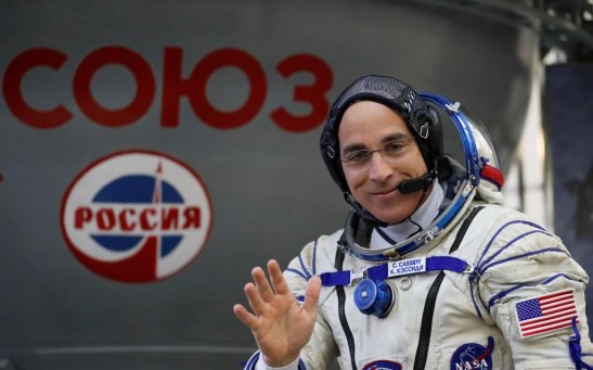Crew member of the International Space Station (ISS) Chris Cassidy of NASA poses for a photo as he attends the final qualification training for the upcoming space mission in Star City near Moscow, Russia March 12, 2020
