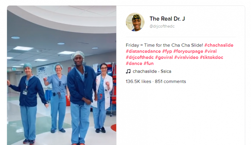 Tiktok Videos: Dancing Doctor Who Aims To Inspire Amid Coronavirus Caught Even Janet Jackson's Attention 