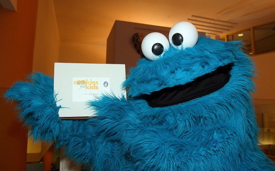Elmo & Cookie Monster on Midweek Morning Show at Children's Hospital Boston