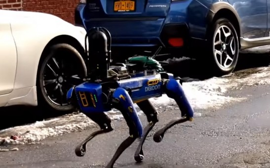 Robotic Dog Caught In Action As It Clears A Crime Scene in the Bronx