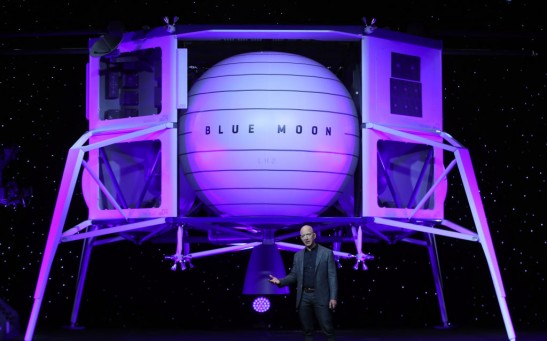 Blue Origin Founder Jeff Bezos Makes Announcement At Satellite 2019 Conference In DC