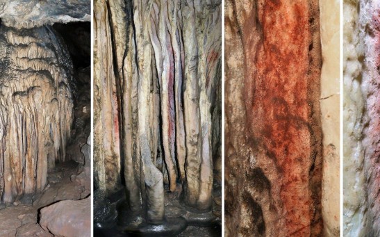 Flowstone Formation in Sala De Las Estrellas at Cueva De Ardales