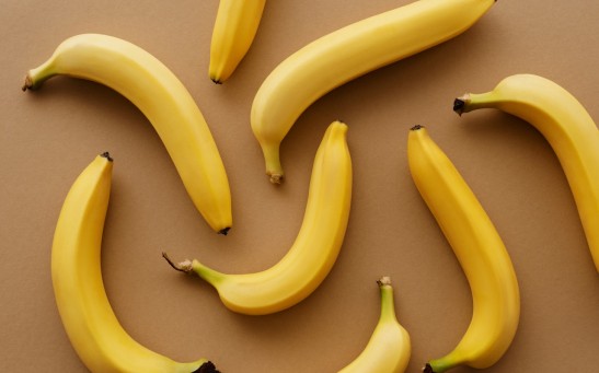 Yellow Banana Fruits on Brown Surface