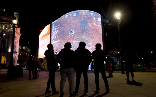 Live From Mars: Landing of NASA Perseverance Livestreamed On Piccadilly Lights