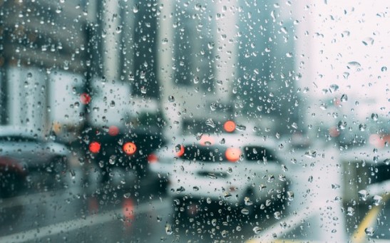 Raindrops on windshields