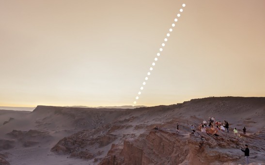 Partial eclipse over Chile’s Atacama Desert